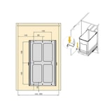 thumbnail of Emuca 8133623 Poubelle De Recyclage Recycle Pour Cuisine, 24 L, Fixation Au Fond Et Extraction Manuelle Automatique, Plastique