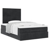 thumbnail of vidaXL Ottoman-Bett mit Matratzen Schwarz 120x190 cm Samt