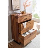 thumbnail of Kommode Sheesham, Highboard, Metallgestell, 3 Schubladen. 80x42x120 cm | Kadima Design