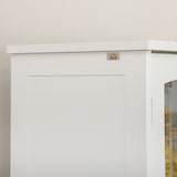 thumbnail of HOMCOM alacena de cocina aparador de comedor mueble auxiliar con 4 puertas 1 cajón y 2 estantes ajustables para salón 60x30x160 cm blanco