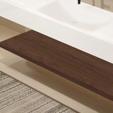thumbnail of Wandhängendes Badezimmermöbel-Set mit Sinterstein-Waschbecken, Spiegel, Ablageplatte und Ablaufgarnitur 120×55 cm【R344-120】