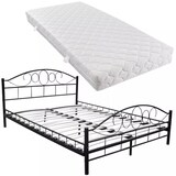 thumbnail of vidaXL Bett mit Matratze Schwarz Metall 180×200 cm