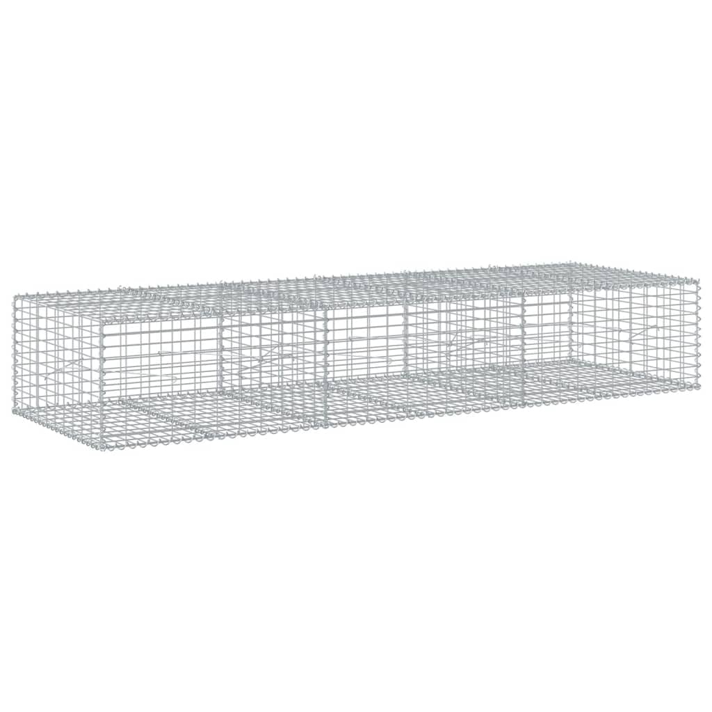 vidaXL Gabione mit Deckel 300x100x50 cm Verzinktes Eisen