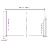thumbnail of vidaXL Ausziehbare Seitenmarkise Anthrazit 140x500 cm