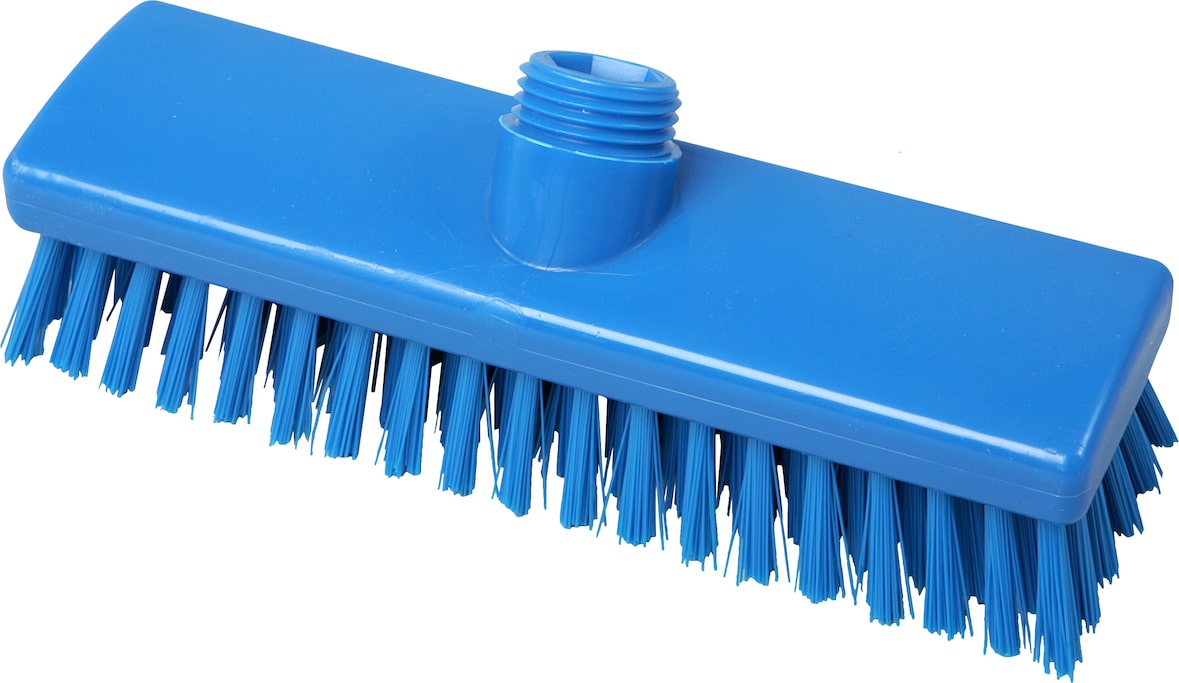 Schrubber, 225 x 60 mm, Polyester (PBT) 0.50, blau mit Außengewinde