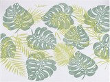 thumbnail of Box mit 400 Startex Cut Tischdecken (Vlies) 30x40 Weiß Dekoriert Monstera