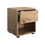 thumbnail of Comodino Camera da Letto Mobiletto 1 Cassetto 1 Ripiano Tavolino da Notte in Legno FSC Comò Mensola Salvaspazio 38x35x44 cm - Rovere
