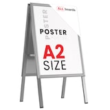 thumbnail of ALLboards Chevalet Porte-Affiche Double Face Cadre en Aluminium Gris – Format A2