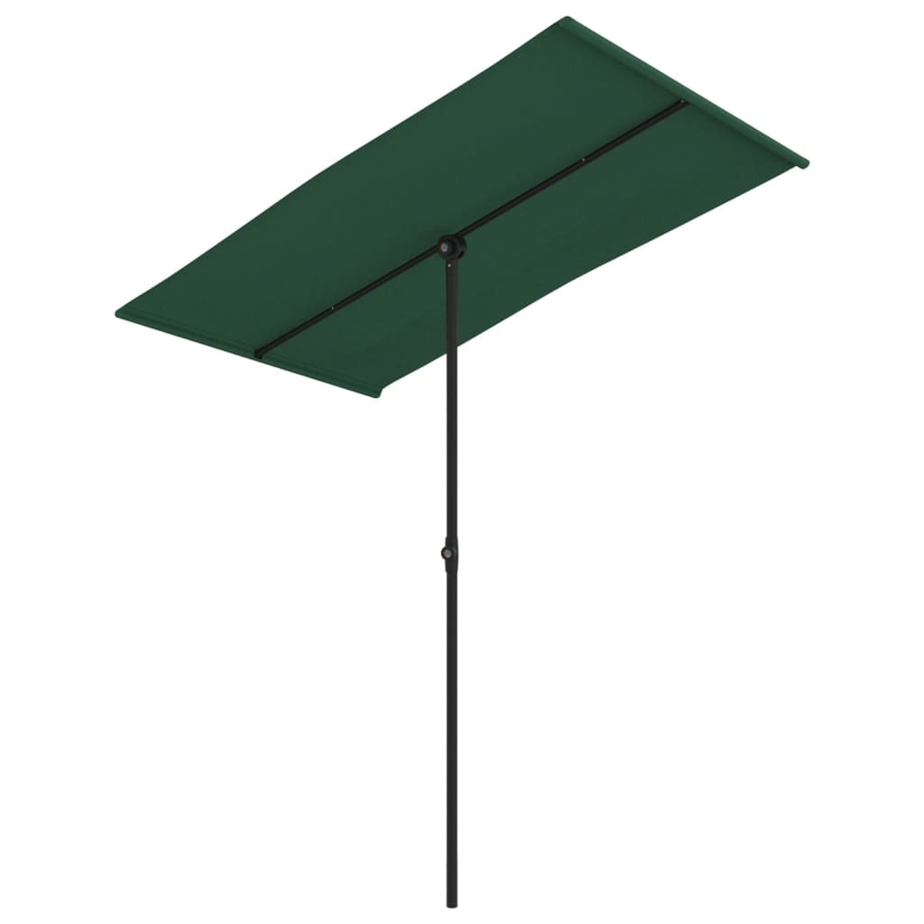 Parasol de jardin avec mât en aluminium 180x110 cm vert Modèle Terrasse Prestige Prime