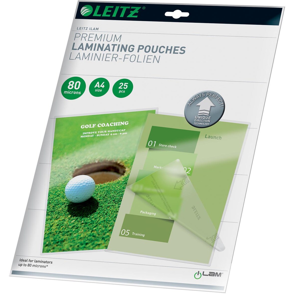 Laminiertaschen iLAM A4 80mic glänzend VE=40x25 Stück