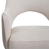 thumbnail of Chaise de salle à manger HWC-K30, chaise de cuisine, pivotante Position Auto, tissu/textile MVG ~ crème