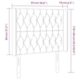 thumbnail of Décoshop26 - Testiera accessorio per camera da letto mobile LED 93 x 16 x 118/128 cm tessuto grigio chiaro TDL0201229