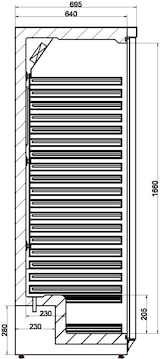 thumbnail of Kühlschrank FOSSA | 1x abschließbare Tür | 570 Liter, HxBxT 188,5x77,5x69,5cm | +2/+8°C | Weiß | + CHEFGASTRO Geschirrtuch