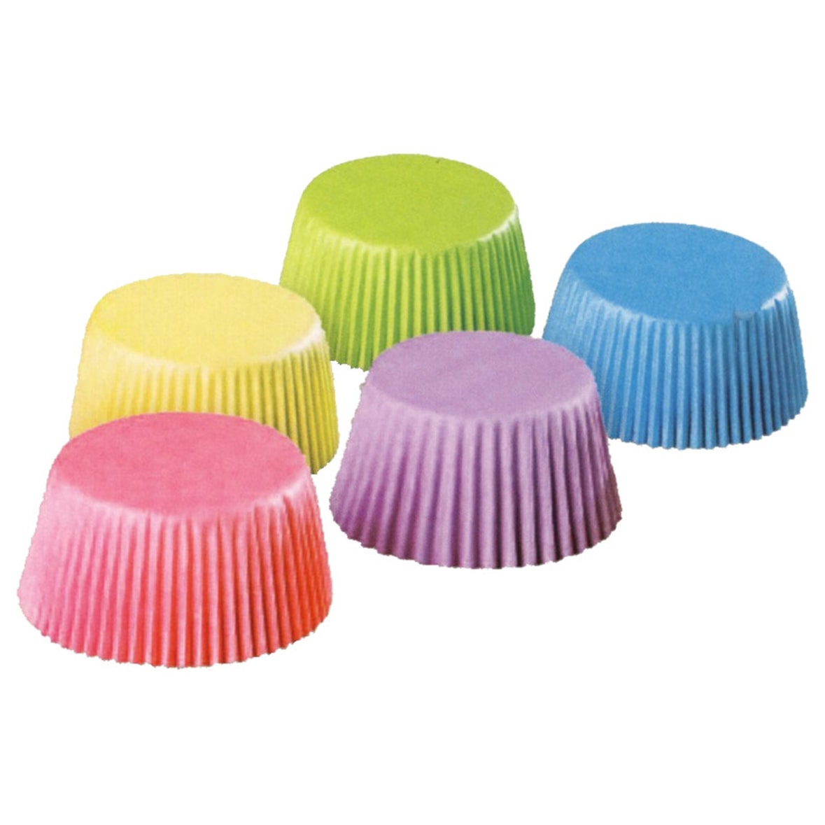 1000x Gebäckkapseln Muffin-Kapseln bunt sortiert O 50 x 30 mm