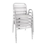 thumbnail of Fauteuils empilables en aluminium avec accoudoirs x4 | Bolero - U501