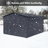 thumbnail of Gerätehaus XXL – verzinktes Metall in Anthrazit | Inkl. Schloss & Werkzeughaken | wetterfester Geräteschuppen, Gartenhaus