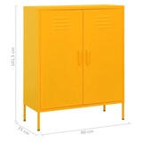 thumbnail of Sideboard KEVI Metall Senfgelb 80x35x101,5 cm Stahl     | Flurschrank Metallschrank Lagerschrank Beistellschrank Wohnzimmer