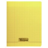 thumbnail of Lot de 10 Cahier Ligne 8000 17x22, 60p./30 feuilles 90 g/m² piquées, couv. PP jaune, Séyès
