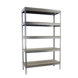 thumbnail of SimonRack Industrieregal, 3000x1200x750 mm, 400 kg am Biegepunkt, 5 Holzböden, Garagenregal, Verzinkt/Holz- Ecoforte