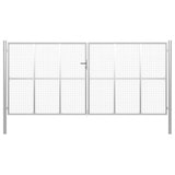 thumbnail of vidaXL Gartentor Verzinkter Stahl Silbern : Größe - 415 x 225 cm