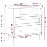 thumbnail of Helloshop26 - Buffet Sideboard Kommode Kleiderschrank Aufbewahrungsmöbel Organizer für Küche Wohnzimmer Lounge Rattanoptik 80 x 40 02_0036239