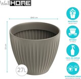 thumbnail of WellHome - Blumentopf aus rotationsgeformtem Kunststoff 27L Ø40x33cm in farbe Mokka - Latia Round