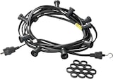 thumbnail of Illu Party Garten Außen Lichterkette 50m schwarz 50x E27 LED Tropfenlampen opal