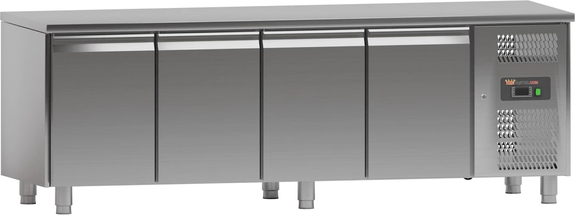 Kühltisch - 2,2 x 0,7 m - 4 Türen - IDEAL