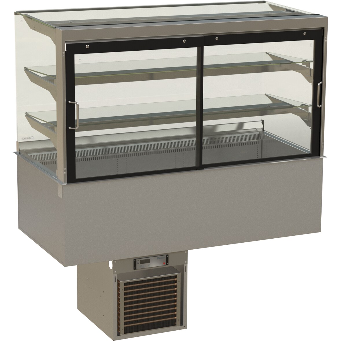 HAGOLA Showcase "Göteborg" eckig, für 4x GN 1/1, 3 Auslagen  200mm Tiefe, 1410x710/400+410x710mm (BxHxT)  steckerfertig mit Transporthalterung