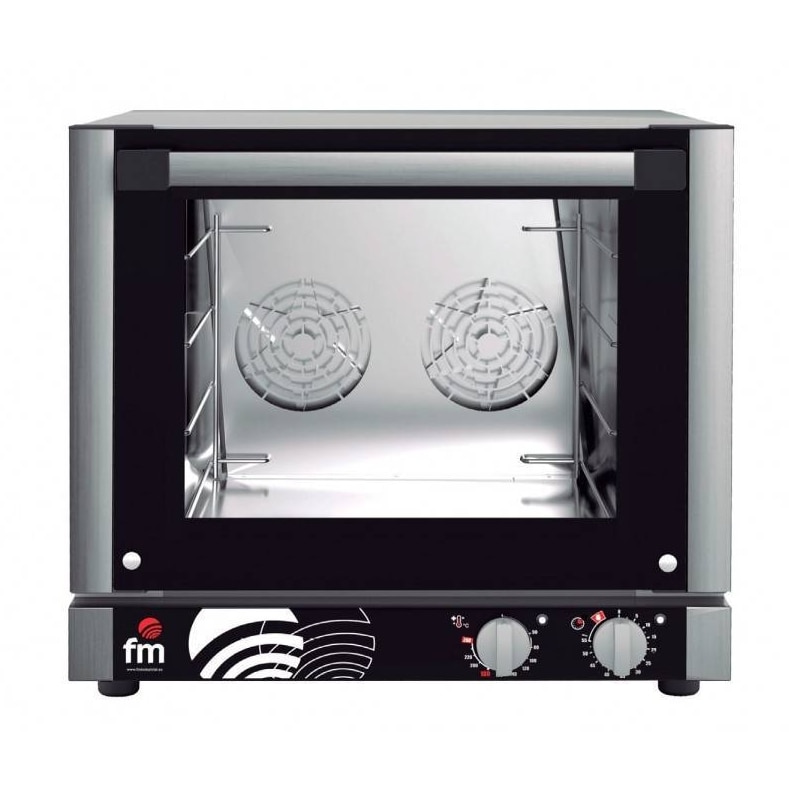 Elektrischer Umluftofen für Bäckereien, Gastronomie und Lebensmittelgeschäfte, einphasig, mit 4 Blechen.