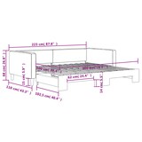 thumbnail of vidaXL Tagesbett Ausziehbar Creme 100x200 cm Stoff