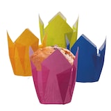 thumbnail of WISEFOOD 500 Stück - Papier Muffinförmchen - bunt (blau, gelb, grün, pink)