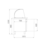 thumbnail of Table réfrigérée avec verre 3 portes - Combisteel