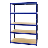 thumbnail of PROREGAL Étagère charge lourde BIG ELEPHANT M, HxLxP 180x120x60cm, 250kg par niveau, Bleu, Étagère robuste de Garage, Atelier