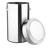 thumbnail of Bolero container van geborsteld staal met scharnierend deksel, 70 liter.