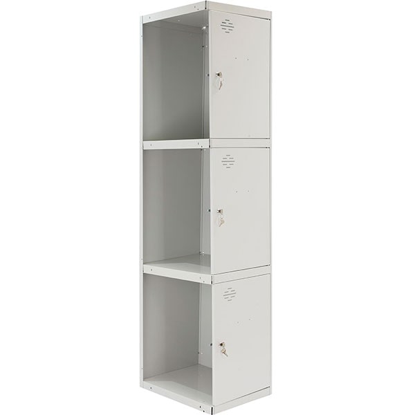 Casillero metálico 3 Puertas ADICIONAL Desmontado  GRIS/GRIS 1800x300x500 mm (Alto x Ancho x Fondo)
