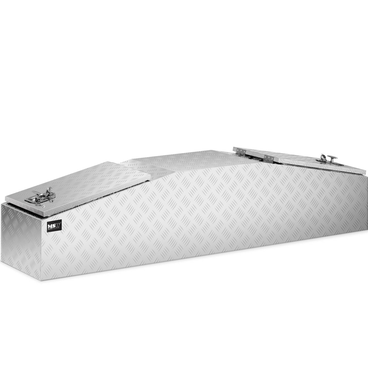 MSW Alubox - Riffelblech - 177 x 40 x 40 cm - 280 L - abschließbar