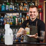 thumbnail of Relaxdays Eiscrusher, manuelle Eismühle, mit Handkurbel, Barzubehör, Crushed Ice für Cocktails, Longdrinks, weiß/grau