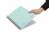 thumbnail of Caderno A4+ capa extra rígida 120H 80G quadriculado 5x5 microperfurado 5 faixas cor Navigator Mint soft