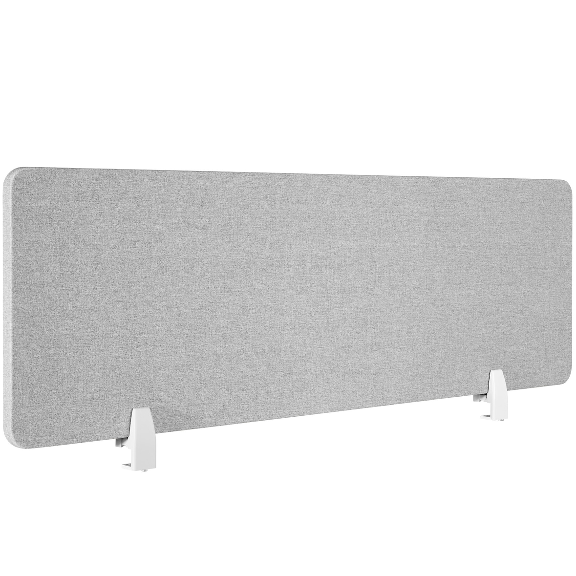 Schreibtisch Trennwand Noisy mit abgerundeten Ecken - 130 x 40 cm, grau
