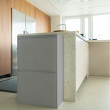 thumbnail of ARREGUI Basic CR602-B Recycling Abfalleimer / Mülleimer aus Stahl mit 4 Inneneimern, 4 Fach Mülltrennsystem, 4 x 17L (68 L), hellgrau