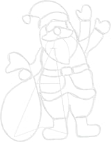 thumbnail of vidaXL Santa Claus Licht Mehrfarbig 58.5 x 60 x 1.3 cm Eisen