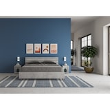 thumbnail of Letto matrimoniale contenitore doppia alzata 160x200 testata dritta con doghe cemento Ankel