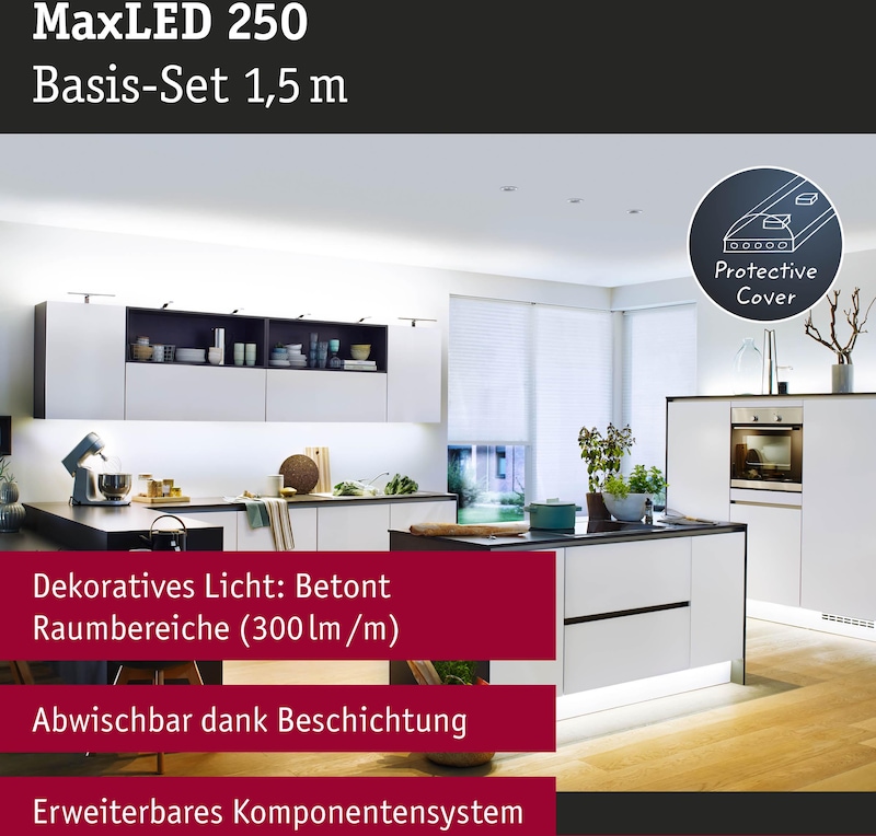 Ein erweiterbares LED-Lichtsystem für Räume.