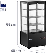 thumbnail of Royal Catering Kühlvitrine - 78 L -  - 4 Ebenen - schwarz - abschließbar