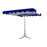 thumbnail of Parasol forain 300X250 avec système télescopique bleu h/blanc.