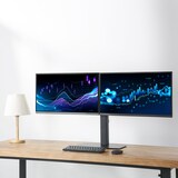 thumbnail of ACT AC8332 Gasveer Monitor bureausteun | 2 schermen tot 27” | VESA | Kantelen - Roteren - Zwenken | Hoogte Verstelbaar | Ergonomisch