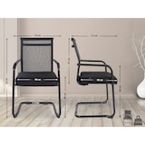 thumbnail of Lot de 2 chaises visiteurs Denny Noir