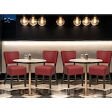 thumbnail of METRO PROFESSIONAL Gestoffeerde restaurantstoel Jack, set van 2, beukenhout/kunstleer, rood