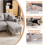 thumbnail of L-förmiges Sofa 219x142x90 cm mit Chaiselongue und Stauraum – Flexibles Design für modernen Komfort in Dunkelgrau